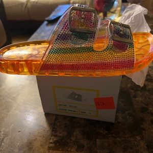 New pretty colorful sandals